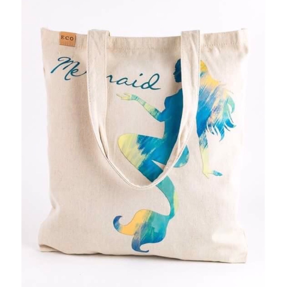 RESTOCKED Mermaid Canvas Eco Tote Bag - Picture 2 of 6